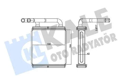 KALE HYUNDAI Радиатор отопления H-100 KALE OTO RADYATOR 346835