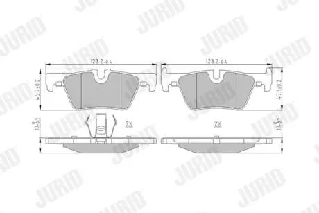 Гальмівні колодки зад. BMW 1 (F20)/3 (F30/F31/F80) 11-19 (Bosch) Jurid 573401J