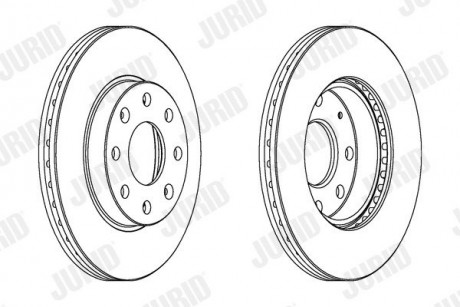 CHEVROLET Диск тормозной передн.Aveo,Spark 02- Jurid 563019JC