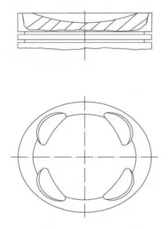 Поршень CITROEN BERLINGO/PEUGEOT 308 1.6 07- (77.5mm) MAHLE KNECHT 081 PI 00104 002
