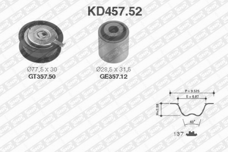 Ременный комплект SNR NTN KD457.52