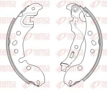 RENAULT Колодки гальмівні барабанні TWINGO II 1.2 16V 07-14, TWINGO II 1.5 dCi 90 10-, SMART FORTWO 1.0 14- REMSA 4442.00 (фото 1)