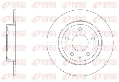 MAZDA Диск гальмівний задн. 6 12- REMSA 61519.00 (фото 1)