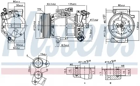 Компрессор RENAULT CAPTUR (13-) 1.2 TCE NISSENS 890653