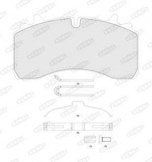 Комплект тормозных колодок, дисковый тормоз BERAL BCV29162TK