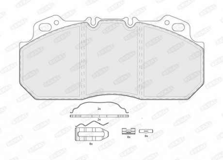 Комплект тормозных колодок, дисковый тормоз BERAL BCV29090TK (фото 1)