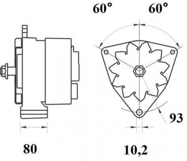 Генератор 28V 55A MAHLE KNECHT MG 460