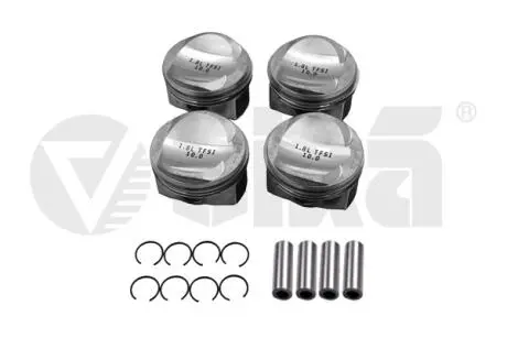 Комплект поршнів з кільцями та пальцями (4шт) VW Passat B6/Skoda Octavia II/Audi A3, A4 1.8 TSI (04-) VIKA K11786101