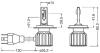 Комплект ламп (2шт.) LED H4/H19 15W 12V P43t/PU43t-3 6000К OSRAM 64193DWBRT-2HFB (фото 3)