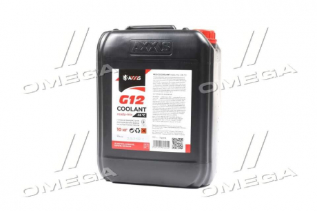 Антифриз RED G12+ Сoolant Ready-Mix -36 ° C <AXXIS> (червоний) (Каністра 10кг) AXXIS Польша AX-P999-G12R RDM10