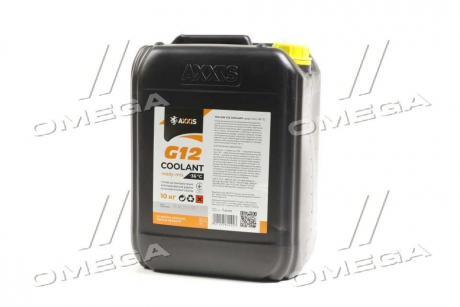 Антифриз YELLOW G12 Сoolant Ready-Mix -36°C <AXXIS> (жовтий) (Каністра 10кг) AXXIS Польша AX-P999-G11Ye RDM10