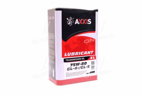 Олива трансміс. AXXIS 75W-80 GL-4 + (Каністра 4л) AXXIS Польша AX-2163
