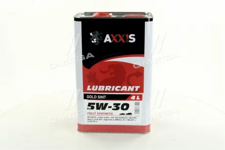 Масло моторн. AXXIS 5W-30 Gold Sint (Каністра 4л) AXXIS Польша AX-2023