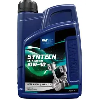Моторна олива SynTech Diesel LL-X 10W40 / 1л. / (ACEA A3/B4, API SL/CF) VATOIL 50782