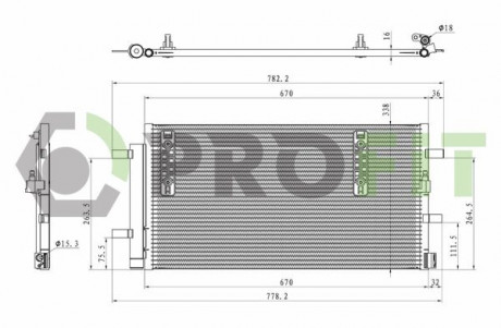 Конденсер кондиціонера PROFIT 1770-0520