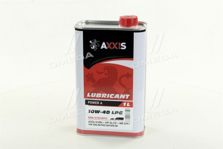 Масло моторн. AXXIS 10W-40 LPG Power A (Каністра 1л) AXXIS Польша AX-2028