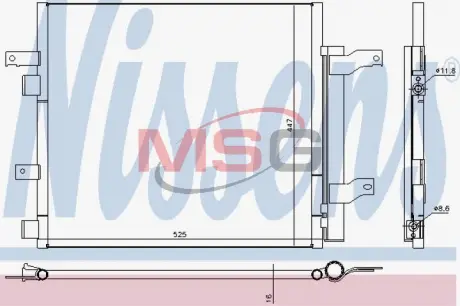 Конденсер кондиціонера NISSENS 940536