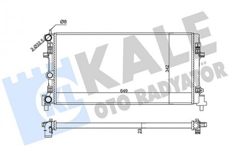 Радиатор охлаждения Audi A1, Seat Ibiza IV, Ibiza IV Sportcoupe KALE OTO RADYATOR 356425