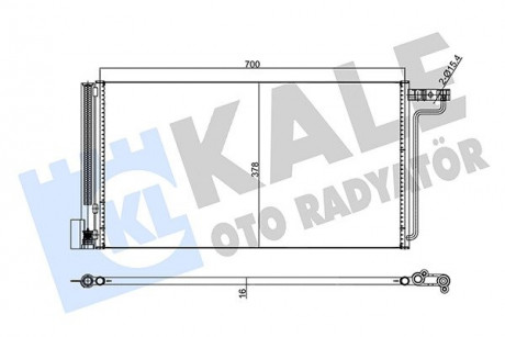 Радіатор кондиціонера Ford C-Max II, Focus III, Grand C-Max KALE OTO RADYATOR 357755