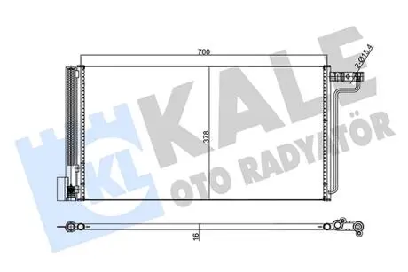 Радиатор кондиционера Ford C-Max II, Focus III, Grand C-Max KALE OTO RADYATOR 357755 (фото 1)