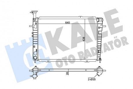 Радиатор охлаждения Hyundai Tucson, Kia Sportage KALE OTO RADYATOR 346235