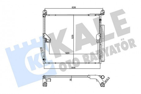 Радіатор кондиціонера Toyota Land Cruiser Prado KALE OTO RADYATOR 357360