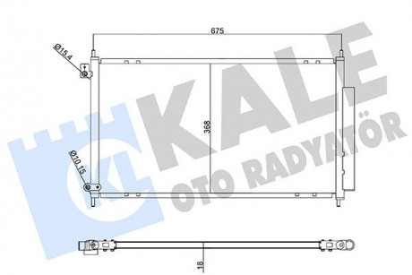 Радіатор кондиціонера Honda Accord VII (04-) KALE OTO RADYATOR 358210