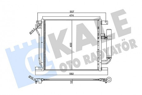 Радіатор кондиціонера Nissan Juke, Pulsar KALE OTO RADYATOR 358070