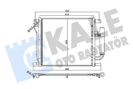 Радиатор кондиционера Nissan Juke, Pulsar KALE OTO RADYATOR 358070