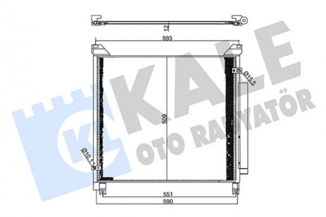 Радиатор кондиционера Toyota Hilux VIII KALE OTO RADYATOR 357710