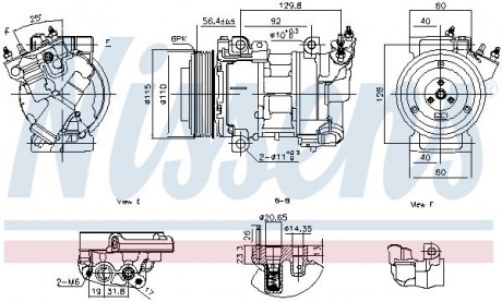 Компресор кондиціонера NISSENS 891016