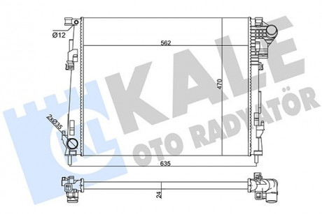 Радиатор охлаждения Renault Trafic II/Opel Vivaro/Nissan Primastar KALE KALE OTO RADYATOR 356895