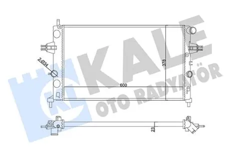 Радіатор охолодження Opel Astra G, Zafira A KALE OTO RADYATOR 356965