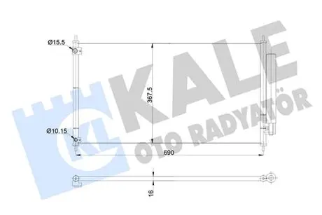Радиатор кондиционера Honda Accord IX M/A KALE OTO RADYATOR 345405