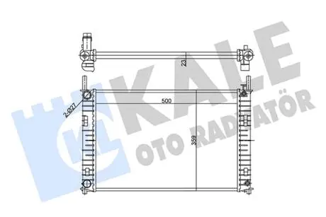 Радіатор охолодження Ford Fiesta V, Fusion, Mazda 2 KALE OTO RADYATOR 356885