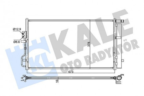 Радиатор кондиционера Hyundai Tucson, Kia Sportage IV KALE OTO RADYATOR 357750