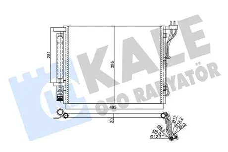 Радиатор кондиционера Kia Optima KALE OTO RADYATOR 358010