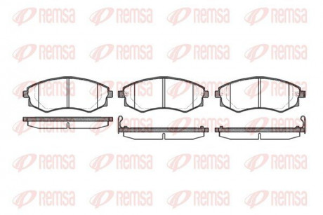 Колодки гальмівні дискові (комплект 4 шт) REMSA 0318.12