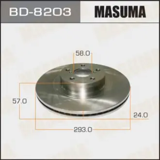 Диск тормозной передний FORESTER IMPREZA 01-(Кратно 2 шт) Masuma BD8203