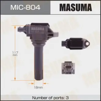 Котушка запалювання Subaru Forester, Legacy 2.0, 2.5 (12-) (MIC-804) Masuma MIC804
