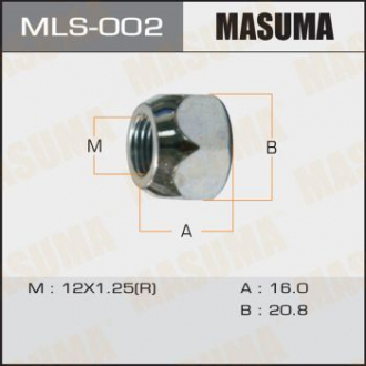 Гайка колеса 12x1.25 / под ключ=21мм Masuma MLS002 (фото 1)