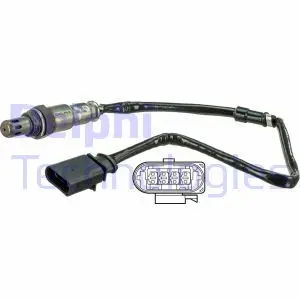 Лямбда-зонд (кількість дротів 4, 500мм) AUDI A3 CHEVROLET EPICA NISSAN X-TRAIL I SEAT ALTEA, ALTEA XL, CORDOBA, IBIZA III, LEON, TOLEDO III SKODA FABIA I, FABIA II, OCTAVIA II 1.2-2.2D 06.01- Delphi ES2067812B1