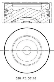 Поршень MAHLE KNECHT 028 PI 00116 002