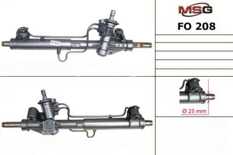 Рулевая рейка с ГУР новая FORD FOCUS (DAW, DBW) 98-04,TOURNEO CONNECT 02-,TRANSIT CONNECT (P65_, P70 MSG FO208 (фото 1)