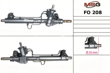 Рулевая рейка с ГУР новая FORD FOCUS (DAW, DBW) 98-04,TOURNEO CONNECT 02-,TRANSIT CONNECT (P65_, P70 MSG FO208