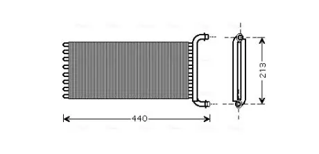 Радиатор отопителя салона AVA AVA COOLING MSA6441