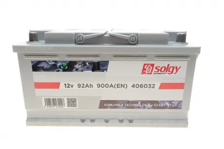Стартерна батарея (акумулятор) SOLGY 406032