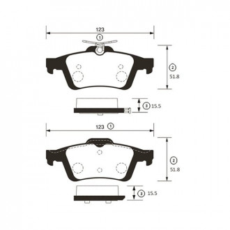 Колодки гальм Ford Focus Mazda 3,5 Opel Vectra C, Renault Laguna задн. OLD CKMZ-13 CTR GK0659