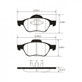 Колодки гальм Renault Clio 06-14 Laguna 01-07 Megane 02- перед. OLD CKRN-36 CTR GK1453