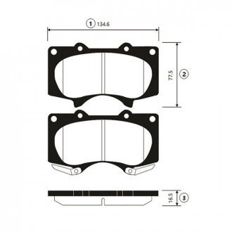 Колодки гальм Toyota Land Cruiser (J12) передн. OLD CKT-36 CTR GK1050